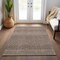 Homeroots 9' X 12' Brown And Ivory Chevron Washable Indoor Outdoor Area Rug 612248 - alternate 8
