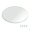 Fab Glass And Mirror 54in Round Ultra Clear Glass Table Top, Beveled Edge, Low Iron Extra Clear Tempered Glass 1/ LI-54RT12THBE - alternate 1