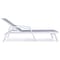 Leisuremod Marlin Patio Chaise Lounge Chair with Armrests in White Aluminum Frame, Dark Grey MLAW-77DGR - alternate 8