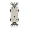 Leviton Straight Blade Receptacle, 5-20R, 20 A, 125V AC, Flush Mount, Isolated Ground MDT83-IGT - alternate 3