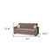 Homeroots 87" Brown Chenille Convertible Futon Sleeper Sofa And Toss Pillows With Storage 607102 - alternate 7