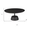 Homeroots 32" Dark Brown and Black Solid Wood and Iron Round Pedestal Coffee Table 393166 - alternate 9