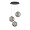 Euf Atomo, Chandelier, 3-Light, 21", Matte Black, Smoked Glass 45736-036 - alternate 4
