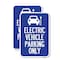Signmission Electric Vehicle Parking Only With Graphic 1, 12'' X 18'' 2 Signs, Heavy Gauge Aluminum, 2PK A-1218-2PACK-24115 - alternate 1