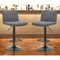 Homeroots Set of Two Gray and Black Fabric and Metal Low Back Adjustable Height Bar Chairs, 2PK 555044 - alternate 4