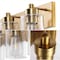 Jonathan Y Irving 27.75" 4-Light Seeded Glass/Iron Modern Contemporary LED Vanity Light, Brass Gold JYL7558D - alternate 10