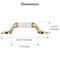 Brixwell Barrel Ceramic Cabinet Pull Handle For Kitchen And Cabinets Hardware White / Polished Brass BXB54267W3 - alternate 6