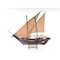 Homeroots 27" Wood Brown Solid Wood Hand Painted Dhow Medium Model Boat 401942 - alternate 1