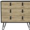 Homeroots 32" Natural and Black Three Drawer Dresser 546611 - alternate 11