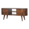 Homeroots 43in Brown Solid Wood Enclosed Storage Entertainment Center 720010 - alternate 8