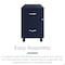 Space Solutions 14.25 in W 2 Drawer Mobile Vertical File Cabinet W/ Accessory Drawer, Navy 25936 - alternate 14