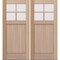 Doornmore CRF-P1G4, 74.5" x 82" ( 2x36" Door) Left Hand, Mahogany SDL 4 Lite Exterior Door CRF-P1G4-SW-3680_2_LI - alternate 1