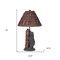 Homeroots 29" Gray Novelty Table Lamp With Brown Empire Shade 524681 - alternate 5