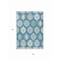 Homeroots 9' X 12' Teal Blue Ivory And Gray Southwestern Washable Indoor Outdoor Area Rug 615180 - alternate 8