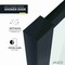 Anzzi 34 in. x 78 in. Fixed Frameless Shower Door in Matte Black w/ Tsunami Guard Tempered Clear Glass SD-AZFL06002MB - alternate 8
