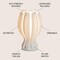 Jonathan Y Flower 13" Tropical Coastal Plant-Based PLA 3D Printed Dimmable LED Table Lamp, White USA1005B - alternate 7