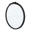 Homeroots 30" Black Crowned Top Antiqued Glass Round Framed Accent Mirror 485094 - alternate 6
