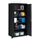 Hirsh Storage Cabinet, 72 in H, 36 in W, 24 in D, Recessed Twist, Keyed, Black, 4 Shelves 22008 - alternate 15