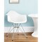 Homeroots White And Silver Heavy Duty Plastic Dining Arm Chair 520275 - alternate 1