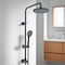 Kingston Brass Wall Mount Rain Drop Shower System with Hand Shower, Matte Black KSG2390D - alternate 3