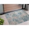 Homeroots 3' X 5' Teal and Taupe Abstract Washable Non Skid Indoor Outdoor Area Rug 564290 - alternate 1