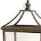 Homeroots Set of Two Brown Distressed Geometric Wood And Metal Floor Lantern Candle Holders, 2PK 517614 - alternate 3