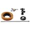 Westbrass Toilet Kit W/ 1/4-Turn nom comp Stop and Wax Ring, Cross Handle in Matte Black D1614TBX-62 - alternate 1