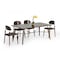 Homeroots 71" Brown Rectangular Manufactured Wood And Solid Wood Dining Table 486021 - alternate 8