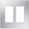 Lutron Designer Wall Plates, Number of Gangs: 2 Satin Finish, Stainless Steel CW-2-SS - alternate 1