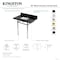 Kingston Brass 36" Black Granite Console Sink with Brass Legs, 8-Inch, 3-Hole, Black Granite/Matte Black KVPK36KBSQ0 - alternate 2