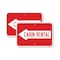 Signmission Cabin Rental With Left Arrow, 12'' X 18'' 2 Signs, Heavy Gauge Aluminum, 2PK A-1218-2PACK-24404 - alternate 1