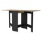 Homeroots 24" Wood Brown And Black Drop Leaf Trestle Base Dining Table 530200 - alternate 1