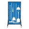 5S Supplies Housekeeping Shadow Board Broom Station V8, Blue / White, Broom + Stand HSB-V8-BLUE/WHITE-BO-STAND - alternate 1