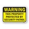 Signmission Property Protected By Security Patrol, Heavy-Gauge Aluminum, 18" H, A-1824-24813 A-1824-24813 - alternate 1