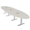 Skutchi Designs 16ft Oval Conference Table With Power | Harmony Series | 14 Person Meeting Room Table HAR-OVL-48X192-T-K458-ESIL - alternate 1