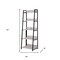 Homeroots 67" Natural and Black Metal Five Tier Ladder Bookcase 486299 - alternate 4
