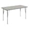 Flash Furniture Wren 48 in x 24 in Adjustable Height Activity Table, Thermal Laminate Top, Short Legs, Light Gray XU-A2448-REC-LTGRY-T-P-GG - alternate 1