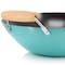 Martha Stewart Everyday Clarkston 14 Inch Nonstick Carbon Steel Wok with Wooden Handle in Teal 141039.01 - alternate 6