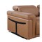 Homeroots 126" Chestnut Top Grain Leather Reclining Metal USB Sofa 720366 - alternate 9