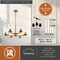 Vaxcel Maple Valley 6-Light Chandelier, Champagne Gold, Clear Ribbed Glass, 22-In. Wide H0327 - alternate 8