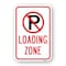 Signmission Loading Zone Within Pin No Parking Symbol Sign, Heavy-Gauge Aluminum, 18" x 24", A-1824-24982 A-1824-24982 - alternate 1