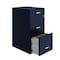 Space Solutions 14.25 in W 3 Drawer Vertical File Cabinet W/ Pencil Drawer, Navy 24414 - alternate 4