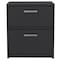 Homeroots 19" Black Wood Two Drawer Nightstand 526154 - alternate 7