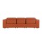 Homeroots 107" Camel Italian Leather Reclining Metal USB Sofa 720278 - alternate 10