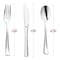 Smarty Had A Party Shiny Metallic Silver Plastic Cutlery Combo Set - Spoons, Forks and Knives (120 Guests), 360PK 7953BLK-CASE - alternate 8