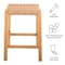 Alaterre Furniture Newport 24in H Wood Counter Height Stool 24 with Handcrafted Woven Rope Seat, Natural ANNP2220 - alternate 16