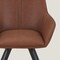 Homeroots Set of Two Brown and Black Faux Leather and Wood Dining Arm Chairs, 2PK 716264 - alternate 5