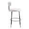 Homeroots Set of Two 29" Ivory And Black Shearling And Steel Low Back Bar Height Bar Chairs 555728 - alternate 8