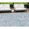 Homeroots 9' X 12' Sky Blue And Denim Blue Abstract Washable Indoor Outdoor Area Rug 588484 - alternate 1