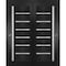 Sartodoors Sliding Closet Bypass Doors 72x80 inches Black Solid Core Modern Interior QUADRO4088DBD-BLK-72 - alternate 1